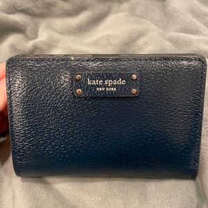 Kate Spade Petrol Blue Jeanne Medium Slim Bifold Wallet